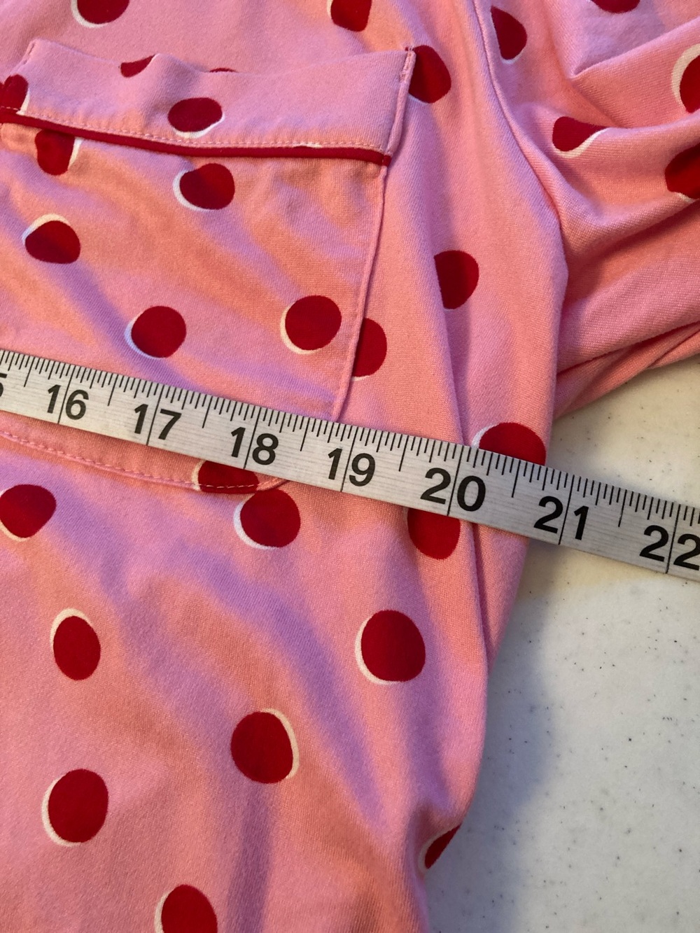 kate spade Pink Pajama Set with Red Polka Dots - Picture 5 of 6